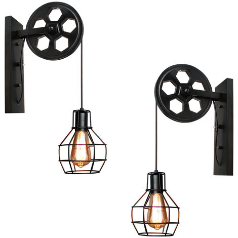 BRILLIANT Lampe Jesper Wandspot Zuleitung und Schalter schwarz korund 1x A60,  E27, 40W, geeignet für Normallampen (nicht enthalten) Mit Zuleitung und  Schnurzwischenschalter
