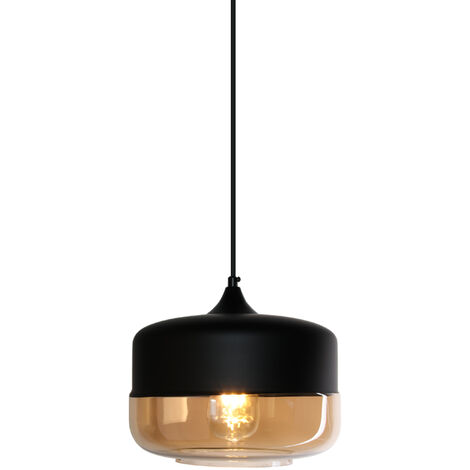 BRILLIANT Lampe Woodrow Pendelleuchte 1flg hellbraun 1x A60, E27, 60W, g.f.  Normallampen n. ent. Kabel kürzbar Für LED-Leuchtmittel geeignet