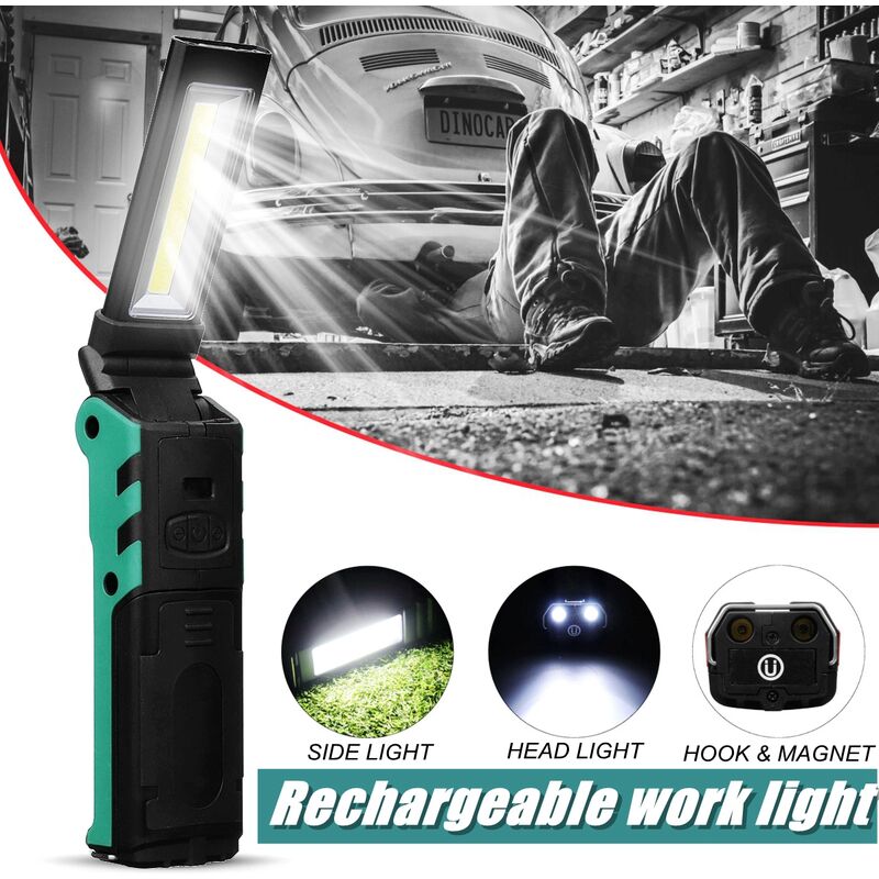 COB LED Wiederaufladbare Arbeitsleuchte USB-Handfackel Für Fahrzeugreparatur 