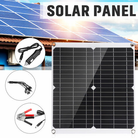 50W Solarpanel Solarmodul Solarzelle mit 30A Solar Laderegler Kit Camping Boot 