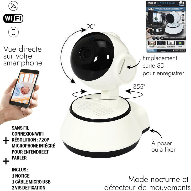 Mini caméra espion Wifi caché 4k sans fil intérieur petite nounou ip cam  sécurité secrète minuscule caméras de surveillance avec téléphone app  vision nocturne ai humain