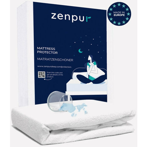 ZENPUR Protège Matelas - Premium - 100% Imperméable - Anti-Acariens & Anti-Bactérien  - 90x190/200 cm