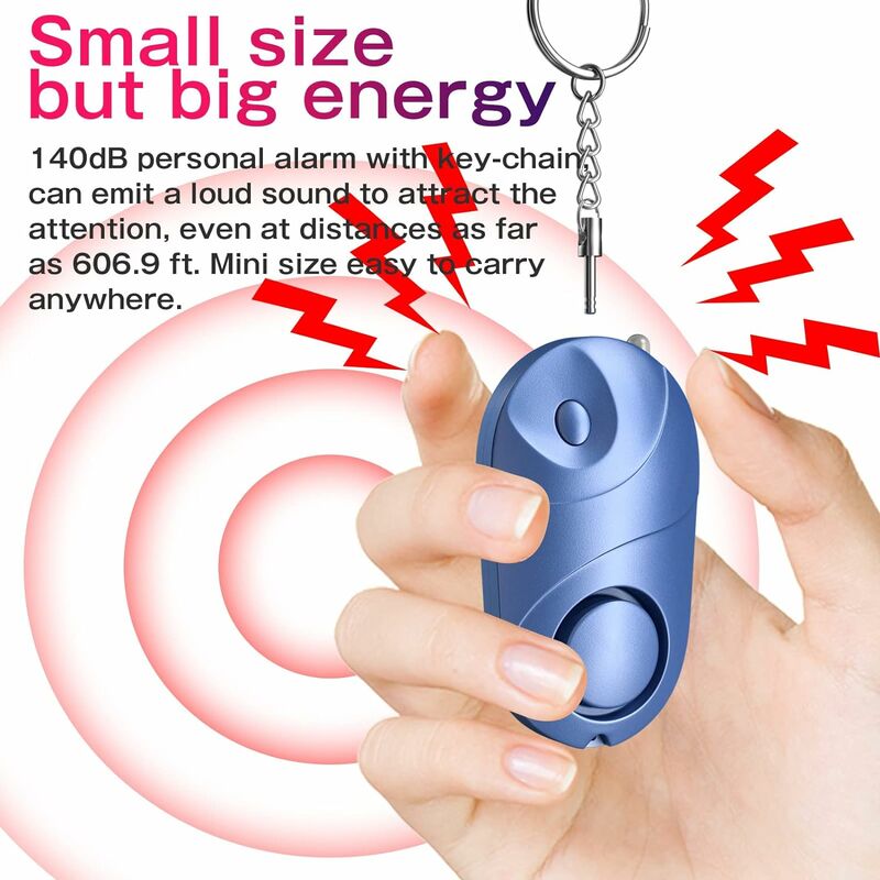 Persönlicher Alarm, 5 Stück 140 dB Schlüsselanhänger-Notfallalarm