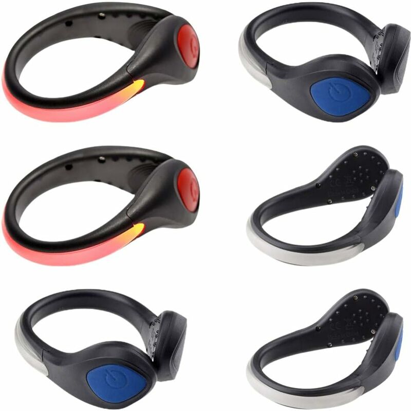 Pack Nachtlauf-Sicherheits-LED-Schuhclips, Blinklicht für Läufer, Jogger,  Biker, Walker, zufällige Farbe
