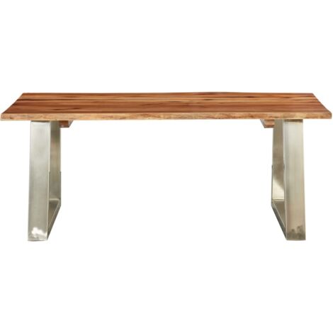 YITHOPI Gartencouchtisch 60x60x31,5 Cm Aus Massivholz Akazie - Wetterfester Sofatisch Für Terrasse