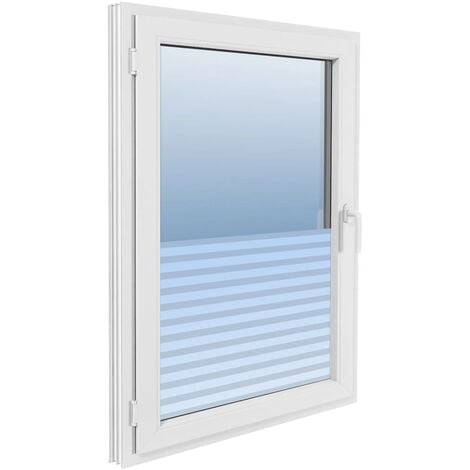 Fenster Sichtschutzfolie Streifen Weiß 44 mm