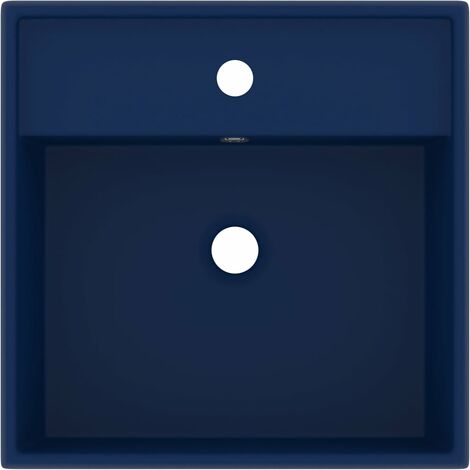 FOZICV Waschbecken Matt Braun 41x41cm - Keramik Aufsatzwaschbecken Mit Überlauf