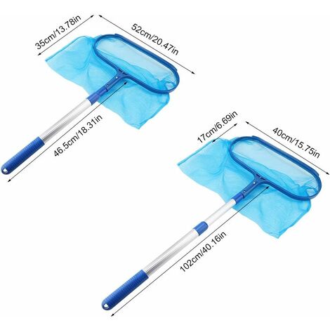 Osaga Skimmer mit Flockeffekt, zum Absaugen von Schmutz, Blättern und