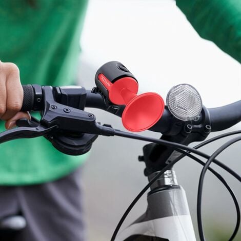 Elektronische Fahrradhupe, batteriebetriebene Fahrradhupe 120 dB –  universelles Fahrradzubehör zur Erinnerung an Autos und Fußgänger, Mono- Fahrradhupe