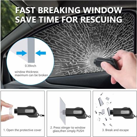 Glasbrecher, 2-in-1-Fensterbrecher mit Gurtschneider-Werkzeug und  Rettungshammer für Busse, neuer Nothammer für Autofenster