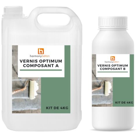Vernis Optimum® bi composant PU - Kit de 4 kg Mate - Harmony Béton