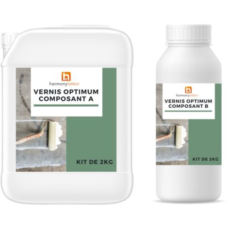 Vernis Optimum® bi composant PU - Kit de 2 kg Mate - Harmony Béton