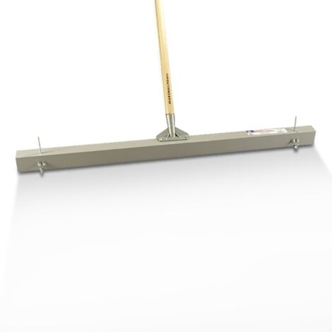 Râteau d'étalement 70 mm – Manche ergonomique en acier – Finition précise pour mortier lissé – Compatible béton et microchape – Marshalltown