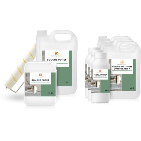 Harmony kit protection - Bouche pores + vernis Optimum - 75 m² Satinée - Harmony Béton