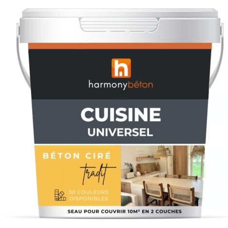 Béton ciré cuisine - Kit universel - Béton TRADIT 5 m² Brillante BC01 (1/5)