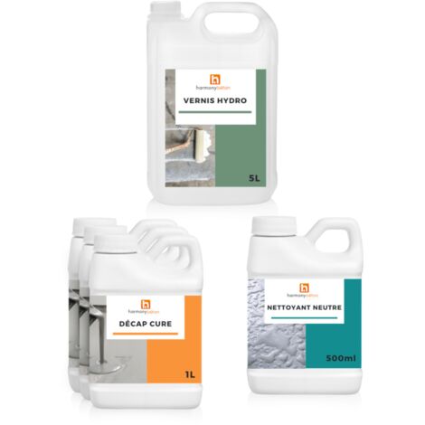 Kit Vernis hydro avec décap cure - 25 m² - Harmony Béton (1/2)