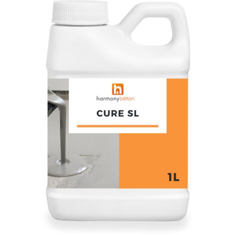 Produit de cure pour béton à base de solvants 1 L – Limite évaporation eau – Améliore résistance béton – Application facile – Harmony Beton
