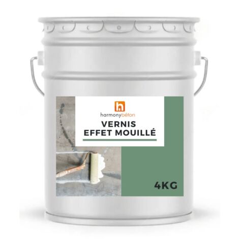 Vernis effet mouillé polyuréthane - 4 kg - Harmony Béton