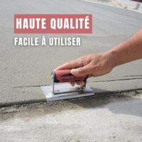 Marshalltown Fer à Bordure Béton Courbé – Lame Inox 6 X 3 1/2 Po, Rayon 3/8 Po, Poignée DuraSoft, Fabriqué USA 136SSD