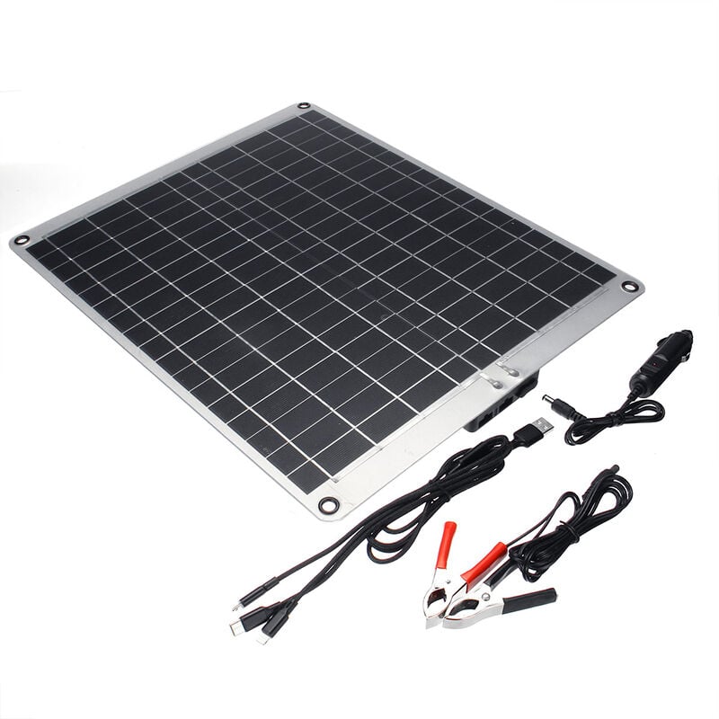 Pannello solare iMars 12V 30W caricatore solare + controller 100A 2 porte  USB policristallino flessibile con