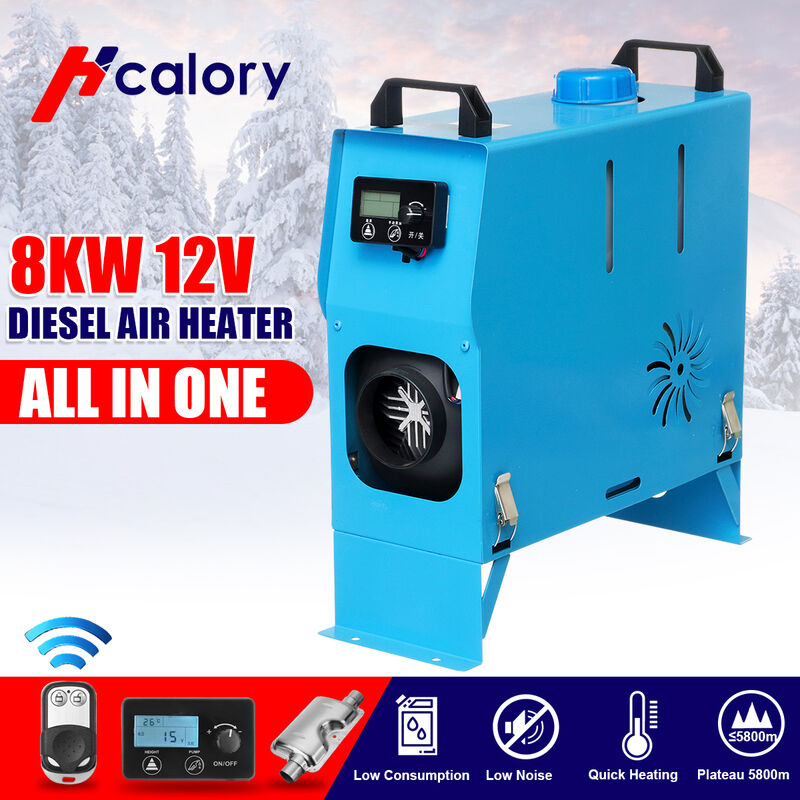 All In One 12V 5KW Riscaldatore di parcheggio per auto Con Set di accessori  per tubi di uscita dell'aria applicabili a veicoli meccanici (foro singolo)