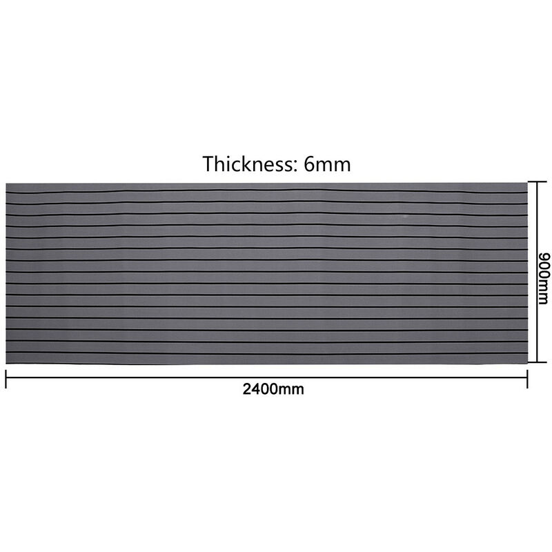 Rotolo di moquette adesiva per Yacht Decking in schiuma EVA Barca grigio  scuro 900 x 2400 x 6 mm Agito