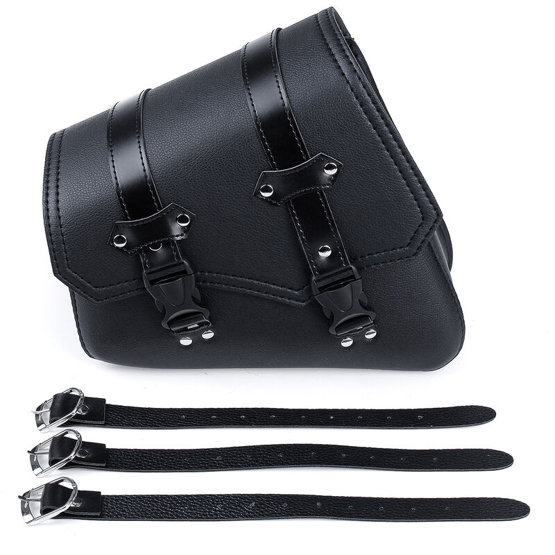 Borsa da Sella Moto Universale con Porta Borraccia per Harley Davidson  Sinistra Agito