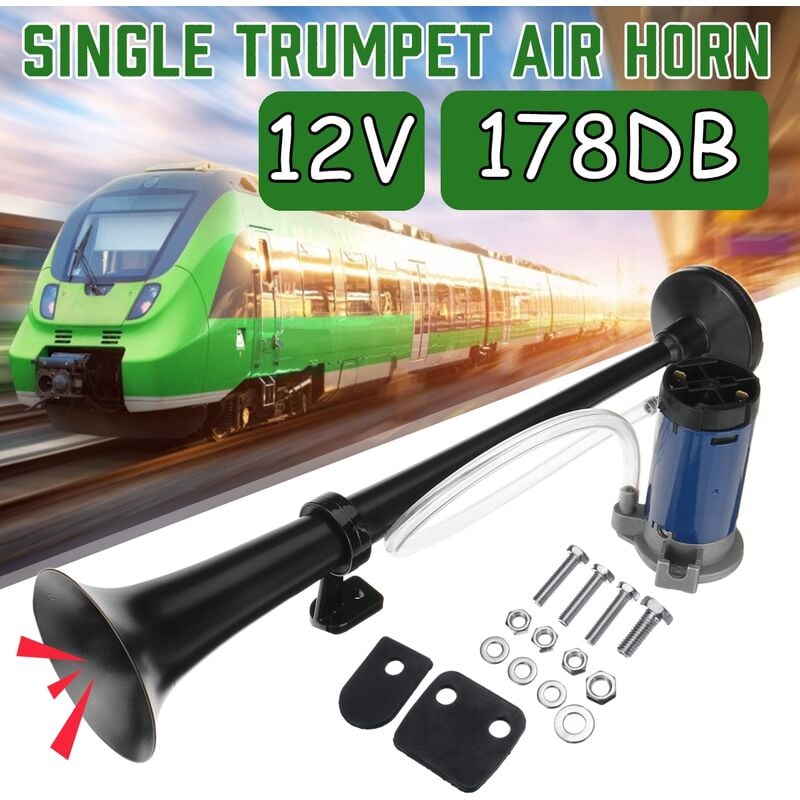 Tromba d'aria 12V 178DB + Set di pompe Compressore per kit di sistemi per  barche a tromba per camion a tromba singola super rumoroso Agito