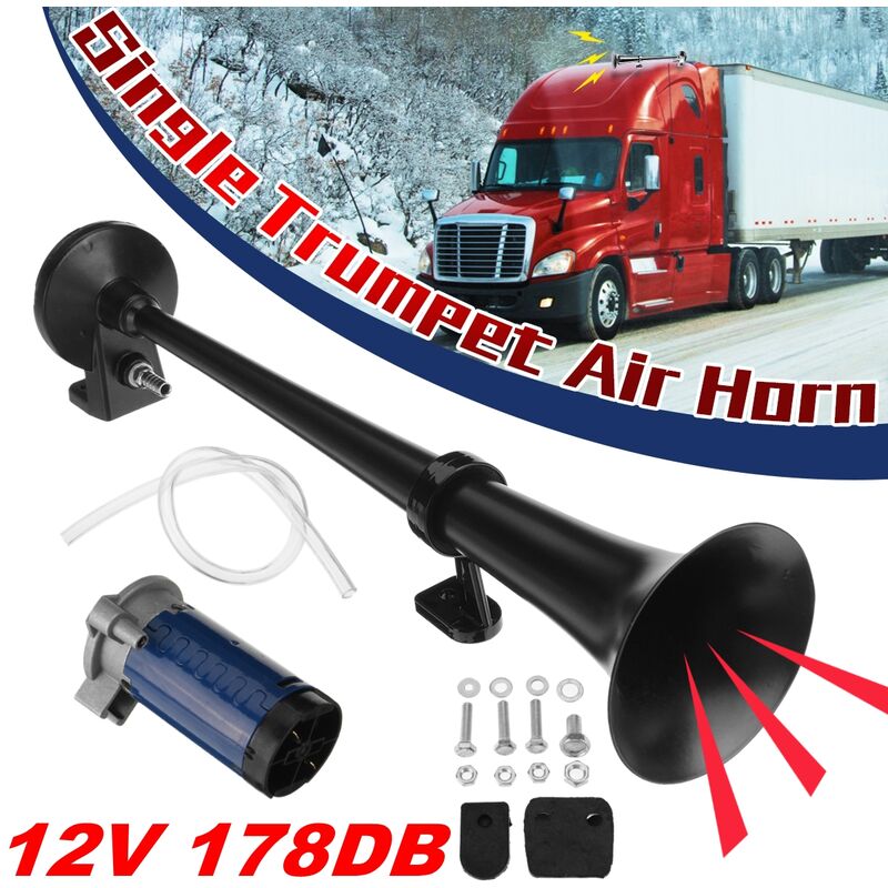 Tromba d'aria 12V 178DB + Set di pompe Compressore per kit di sistemi per  barche a tromba per camion a tromba singola super rumoroso Agito