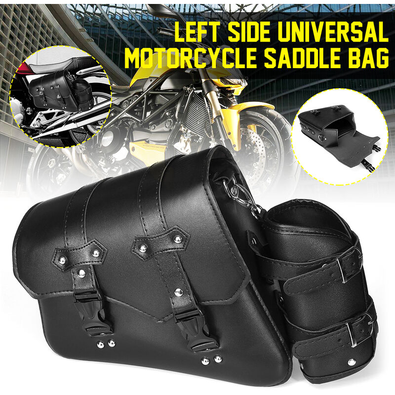 Borsa da sella universale in pelle PU per Harley Davidson sinistra Agito