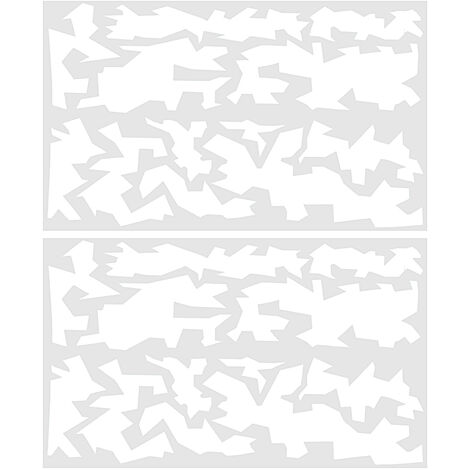 5 pezzi/set adesivi per decalcomanie a strisce per auto da corsa sportiva  per specchietto retrovisore/cofano/porta laterale (nero, C) Hasaki