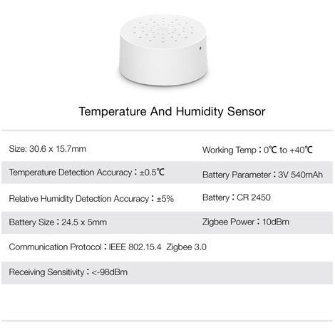 KONKE Zigbee 3.0 Protocollo aperto Temperatura Umidità Sensore