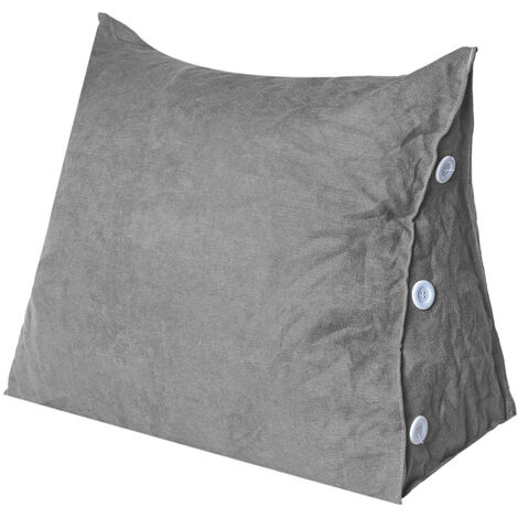 Cuscino triangolare per la lettura dell'angolo Cuscino per testiera per letto  Cuscino morbido grigio