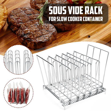 1 pz 7.3x6.5x6.3 '' Divisori per rack Sous Vide rimovibili in acciaio  inossidabile per