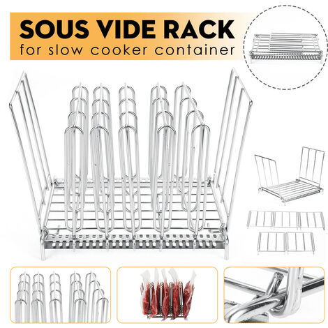 1 pz 7.3x6.5x6.3 '' Divisori per rack Sous Vide rimovibili in acciaio  inossidabile per