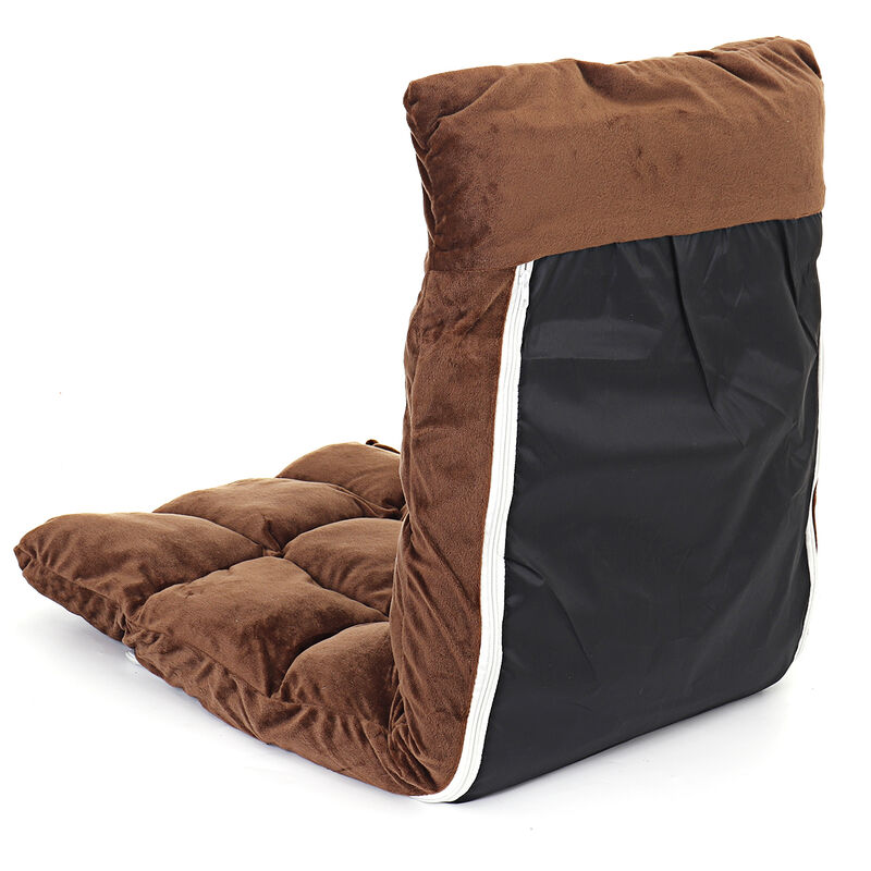 Cuscino per divano singolo pieghevole in flanella con schienale alto  (caffè) LBTN