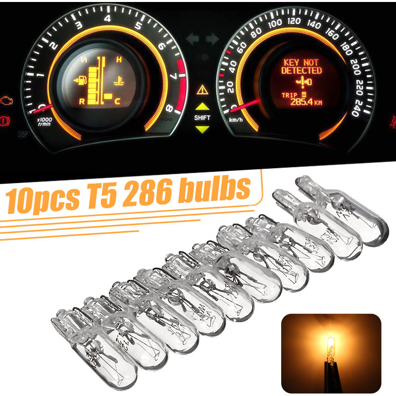 Magnet Set di 2 lampadine di ricambio T5 a cupola LED di qualità COD SMD  per auto, barca, cruscotto, tachimetro, interno