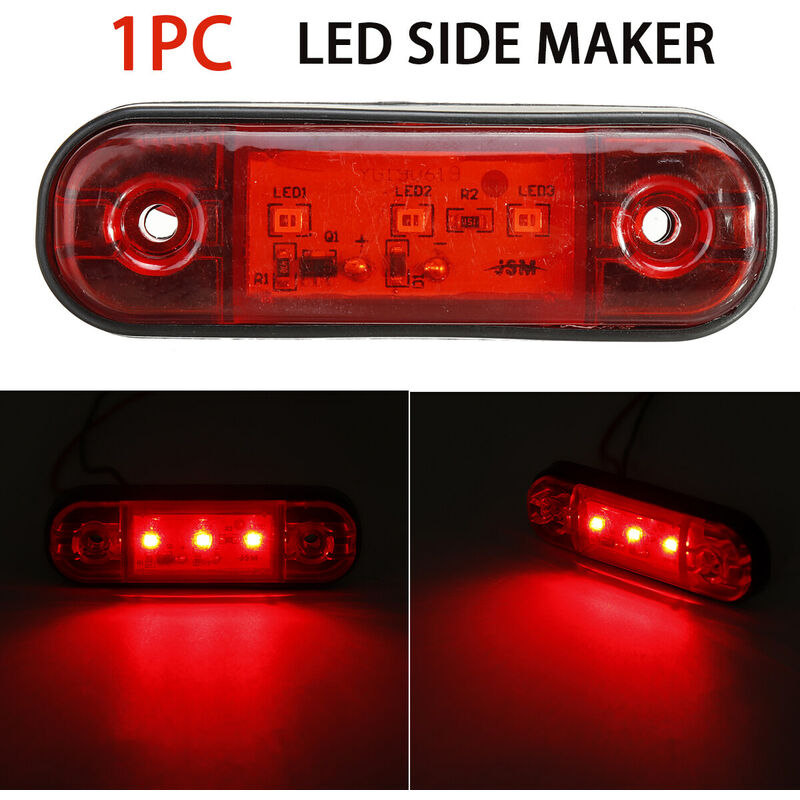 Acquista 3 luci stroboscopiche di emergenza a LED rosse/lenti