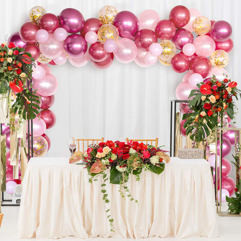 Kit ghirlanda di palloncini ad arco da 100 pezzi per palloncino rosa  decorazione di sfondo festa