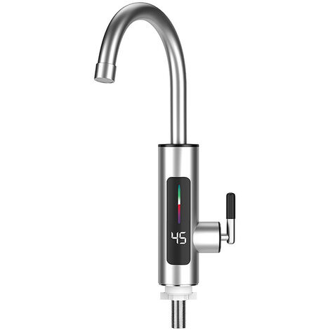 Rubinetto dell'acqua elettrico 220 V con scaldabagno elettrico istantaneo AGSIVO 3000 W 220 V Display digitale a LED per cucina Bagno (spina UE) LBTN