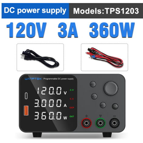 Alimentatore DC Regolabile 0-120V 0-3A Da Banco - Alimentazione Da Laboratorio Con Display - Foto 10