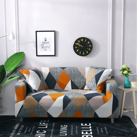 Copridivano elastico per divano a 2 posti da 145-185 cm Copridivano  elasticizzato per poltrona (arancione, copridivano a 2 posti tipo 13)