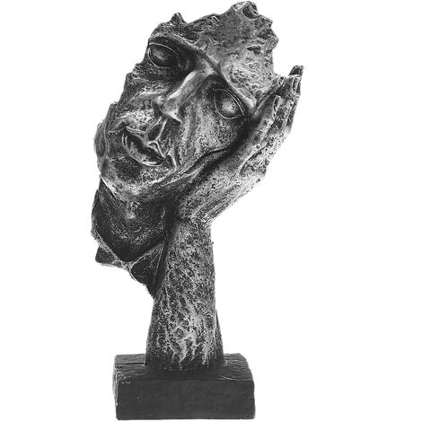 Altezza 33 cm Le Silence La Sculpture Le Silence Statua Argento Decorazione Artigianale DECO GEMME Statua Il Silence 