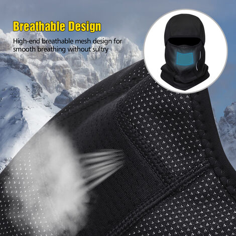 Moto Maschera per Ciclismo Sci Cappello Collo Casco Berretti Testa Sciarpa  Antivento Pile Termico Calore Inverno