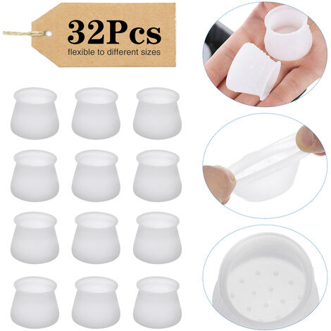 32pcs Gommini Per Sedie, Tappi Silicone Feltrini, Piedini Sedie