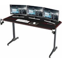 Bureau Gaming PC Table de Jeu E - Sport Gamer avec Porte Gobelet Support  Casque