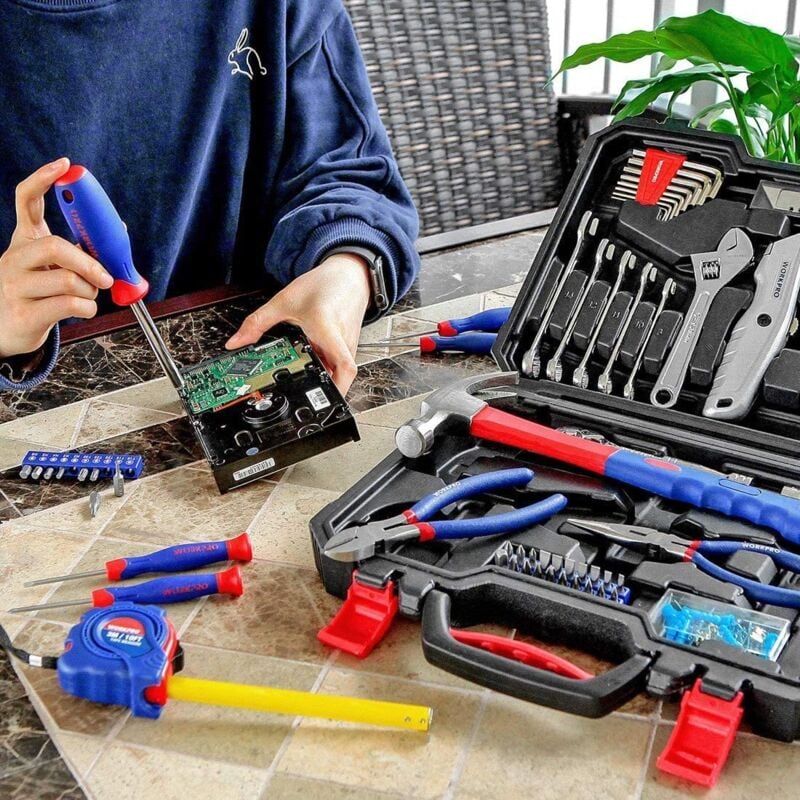 Trousse à outils pour auto, jeu de clés, 78 articles, CR-V métal outil Kit  outils