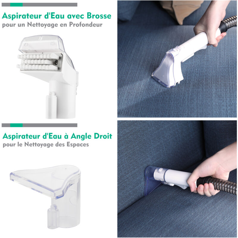 HAUSHOF StainZapper Vapo Nettoyeur de Tapis 1200W, Aspirateur Vapeur de
