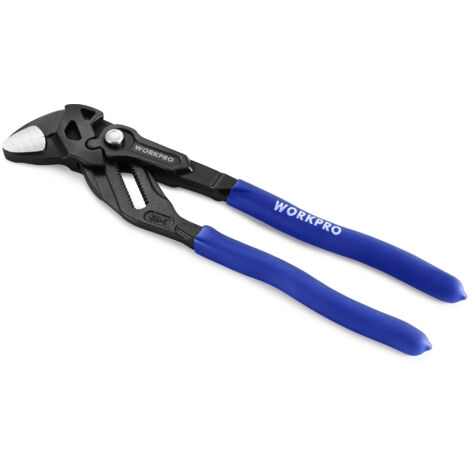 Workpro – Pince multiprise 255 mm – Acier Cr-V – Serrage rapide – Ouverture maximale 50 mm – Mâchoires lisses pour surfaces délicates
