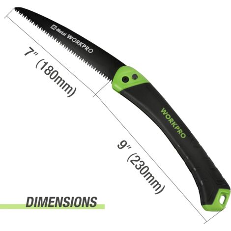 Scie à élaguer Pliante - Lame SK5, Poignée Ergonomique, Pour Jardinage, Camping Et Bricolage - 8
